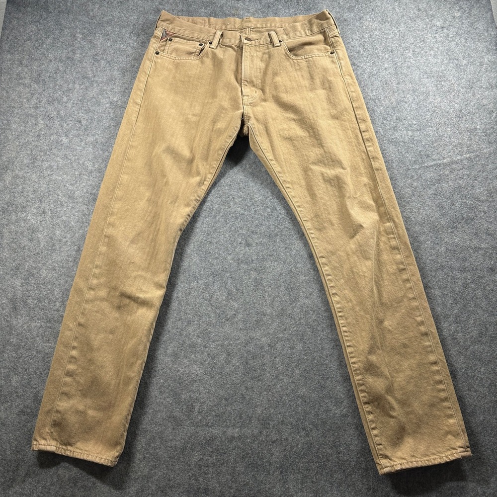 Denim & Supply Ralph‎ Lauren Pants Mens 34x32 Tan Slim Fit Cotton Twill Khaki